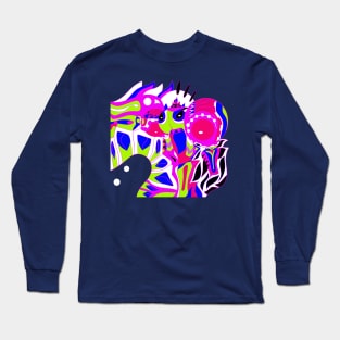 zaphire alien robot ecopop Long Sleeve T-Shirt